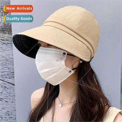 Korean  hat female summer solid color sunscreen sun hat trip