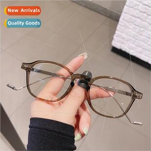 fashion Eddy anti-blue light flat lenses female street shoot