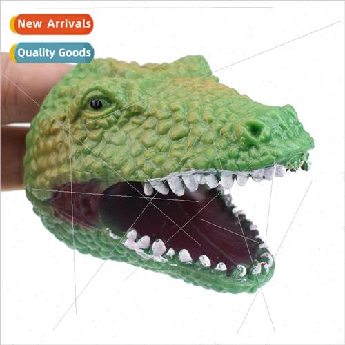 TPR Plastic Green Crocodile Model Finger Puppets Finger Pupp