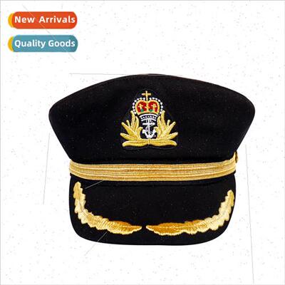 Cotton Whe Permance Cap Captain Unim Cap Sailor Flat Top Hat