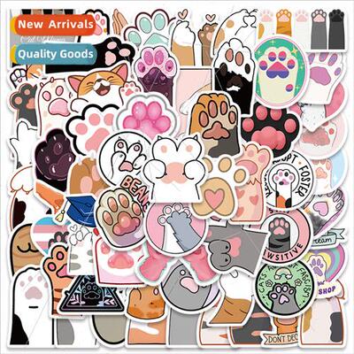 61 Cute Cartoon Cat Paws Girl Heart Doodle Stickers ggage Co