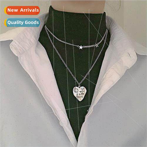 Vintage hollowed out stars chain collarbone chain tide cool