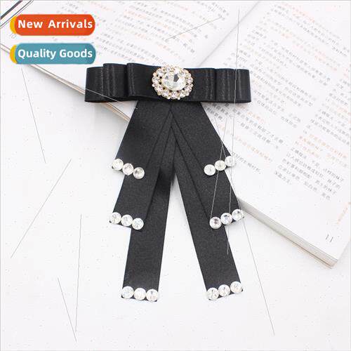 Side Diamond Bow Tie Europe Wedding Lapel Flower Thick Versi