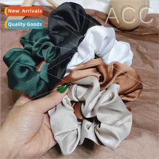 Hair ring French large intestine ring satin retro tie hair l