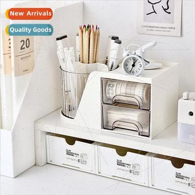 360 ° rotating pen holder large capacy student storage two-