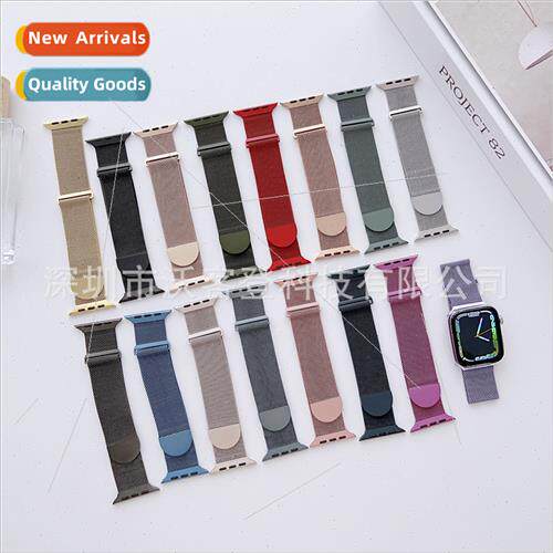 适用apple double milan oval magnetic metal watch bapple watc