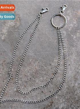 China has hip hop waist chain metal punk lanyard double laye