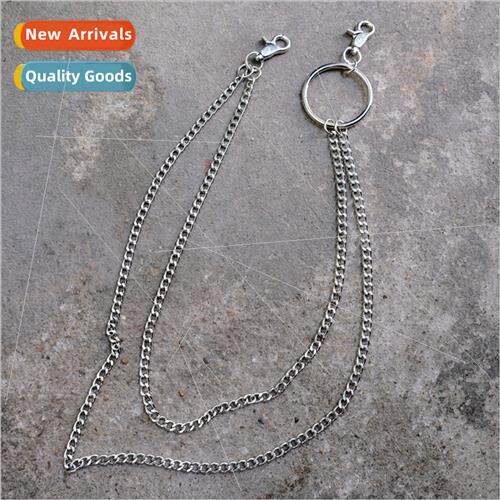 China has hip hop waist chain metal punk lanyard double laye