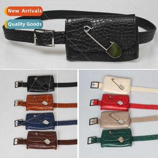 Belt Waist Pack Green Small Women Slim Pin