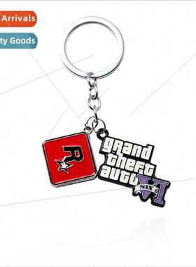 Game  Rampage 6GTA6 Grand Theft Auto keychain mens R Star ca