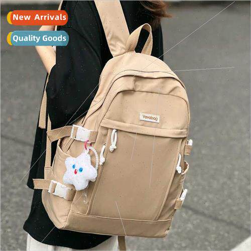 Pure color shoulder bag 2023 fashion high value student back