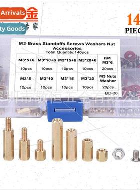 140pcs M3 single pass double pass hexagonal copper post wh s