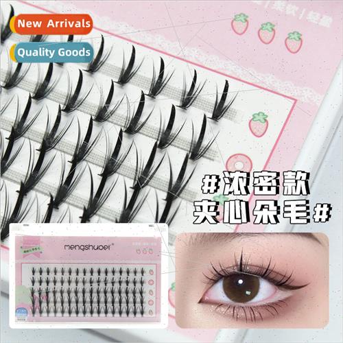 False Eyelash Extensions ngle Cluster A Fairy Duo Hair Natur