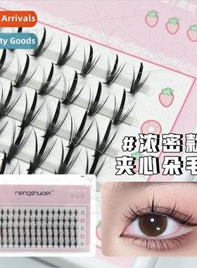 False Eyelash Extensions ngle Cluster A Fairy Duo Hair Natur