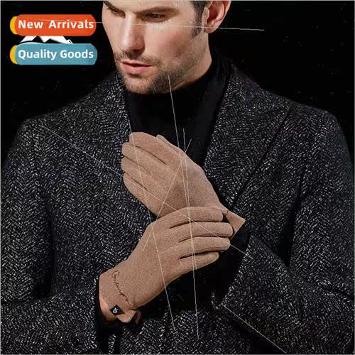 New gloves men fall winter thin windprowarm business simple