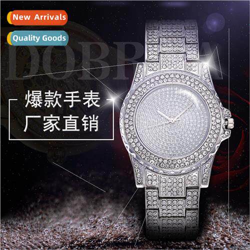 Tri-color quartz watch fashion casual steel band watch full