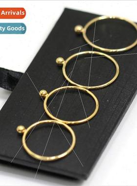 14K Gold Clad Ring Top Bead Closed Finger Ring Ring Korean S