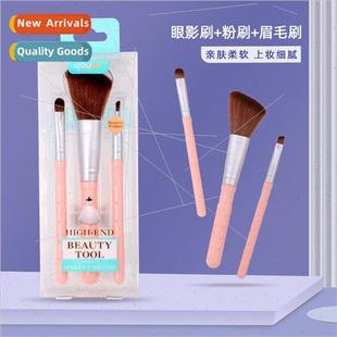 3pcs set brushes loose powder brush angled grooming brush ey