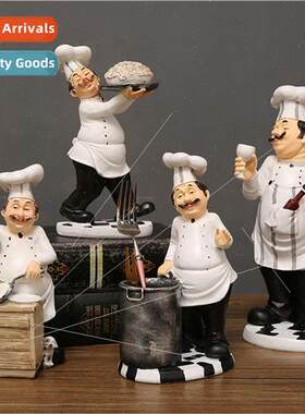 American retro resin chef function ornament home restaurant