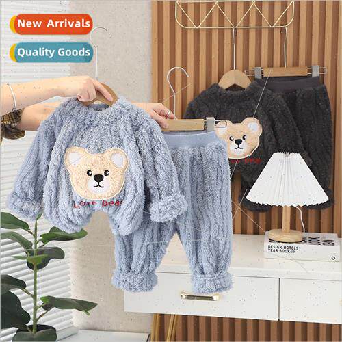 2023 winter new childrens cartoon two-piece Korean  of the c