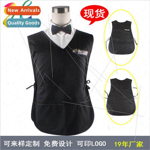2021 Cotton Embroidered Embroidered Apron Fashion Solid Blac
