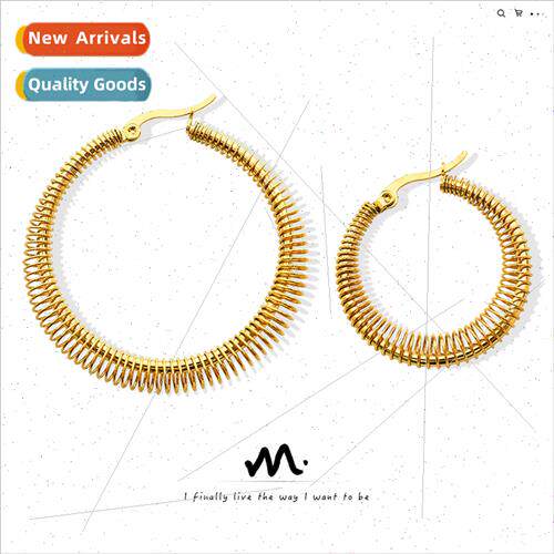 Europe retro hundred matching niche sense spring wire earrin
