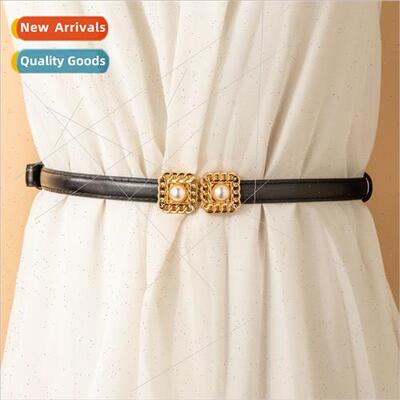 Skirt Decoration Belt Ladies Fashion Casual Pearl Pair Buckl