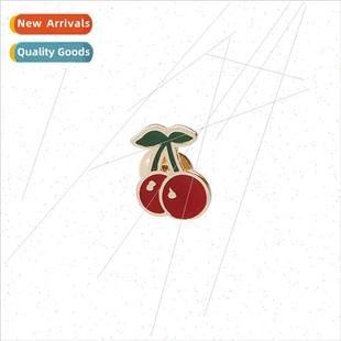 plant cherry brooch jewelry shirt creative summer sweate new