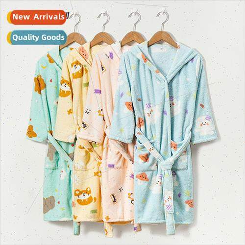 Towel baby pajamas cartoon robe winter hooded bathrobe facec