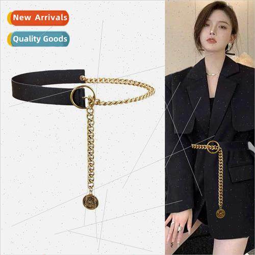 Wide belt female y2k waist chain decorative su ins tide seni