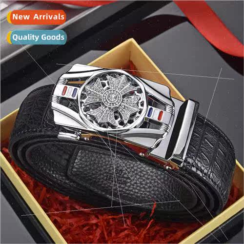 Belt men new alloy diamonds rotating sports car automatic le