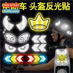 Diamond reflective stickers helmet electric battery motorcyc