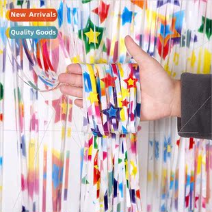 Pentagram colorful rainscreen Baby birthday party decoration