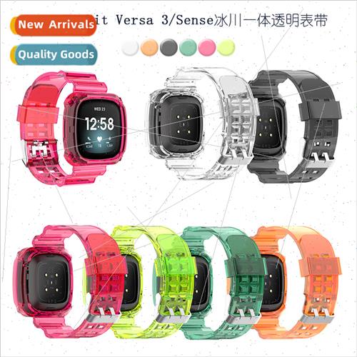 适用Fitbit versa 3/Sense watch wristbglacier clear onepcs ba