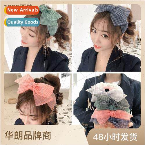 Korea original designer Brish wind fairy yarn plaid double b