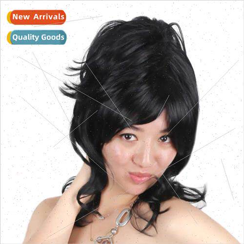 Wigs Europe Fluffy Personalized Wigs Black Realistic Short