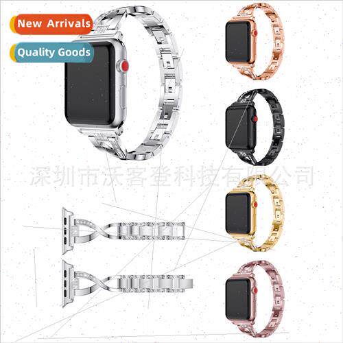 适用Apple X word diamond encrusted metal watch bapple watch8