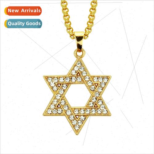 Europe Hip Hop Men Hollowed Out Diamondized Star David Penda