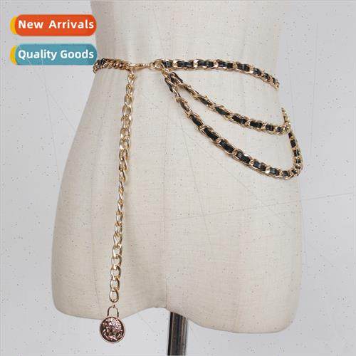 Diablo cool girl nd long metal leather splicing tassel retro