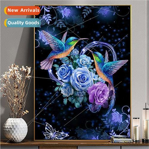 Cross Stch 2023 New Handmade Cross Stch Kingfisher Rose Flow