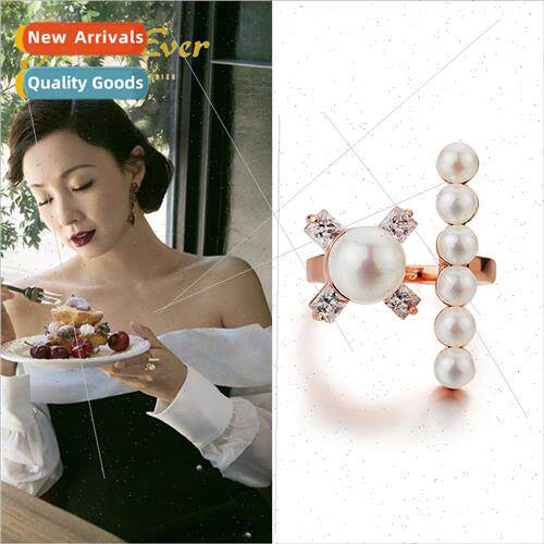 Europe new natural pearl ring girls hjewelry irregular fashi