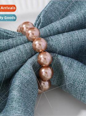 Europe new western restaurant imation pearl napkin ring napk