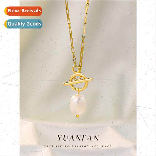 S925 silver collarbone chain Europe vintage fashion OT buckl