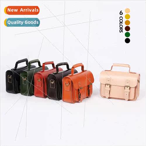 Vintage Handmade Leather Paste Leather Women Bag Leather Mes