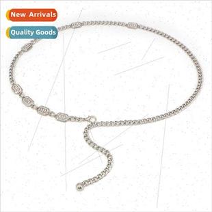 New rhinestone DD metal waist chain accessories skirt pants