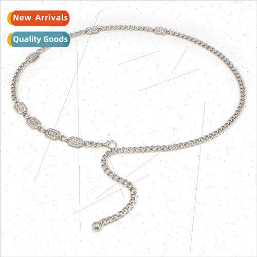 New rhinestone DD metal waist chain accessories skirt pants