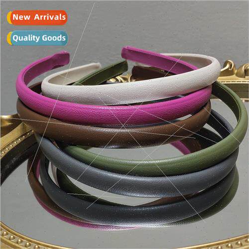 Korea headdress retro leather fine hair bands card hairpin f