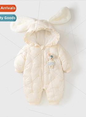 Baby winter clothes padded thickened cotton clothes female b
