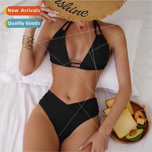 Backless iEurope Spl Bikini Sexy Tie Color Solid New 2024