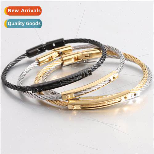 Europe minimalist tide men hundred wh tanium steel cable wir